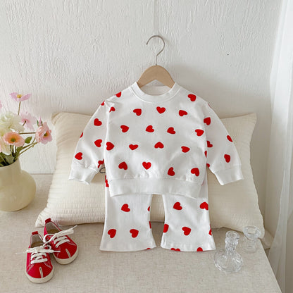 【BABY&KID】ハートプリントセットアップSK092927