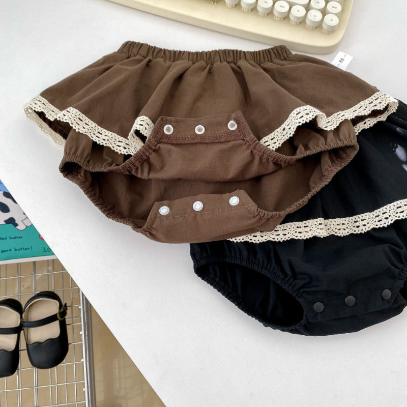 【BABY】リボンカラー長袖ブラウス、フリルブルマSK100737