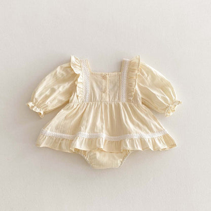 【BABY】花刺繡プリンセスロンパースSK031510