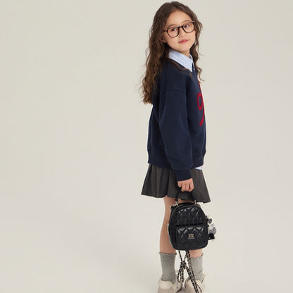 【BABY&KID】リボンスウェット＆ボーダーシャツ＆スカート3点セットSK102433