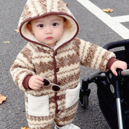 【BABY】冬新作レトロフード付きあったかカバーオールSK103207