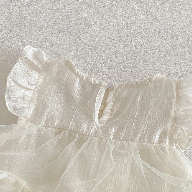 【BABY】夏新作スウィートチュールロンパースワンピースSK104819