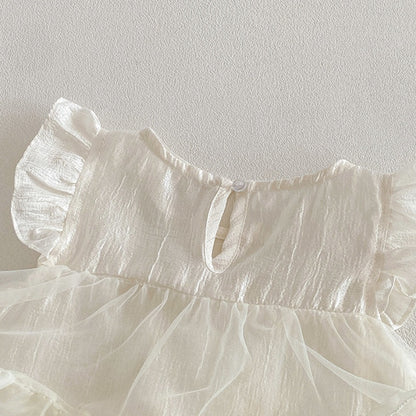 【BABY】夏新作スウィートチュールロンパースワンピースSK104819