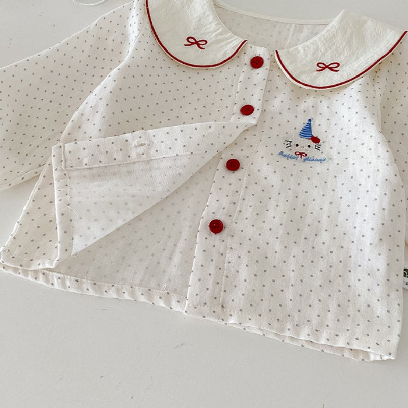 【BABY】ドット、蝶結びセットアップSK100524