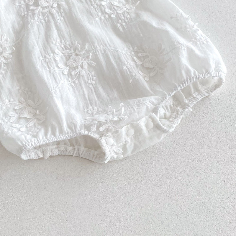 【BABY】夏新作 フラワー刺繍ロンパース、カーディガンSK072313