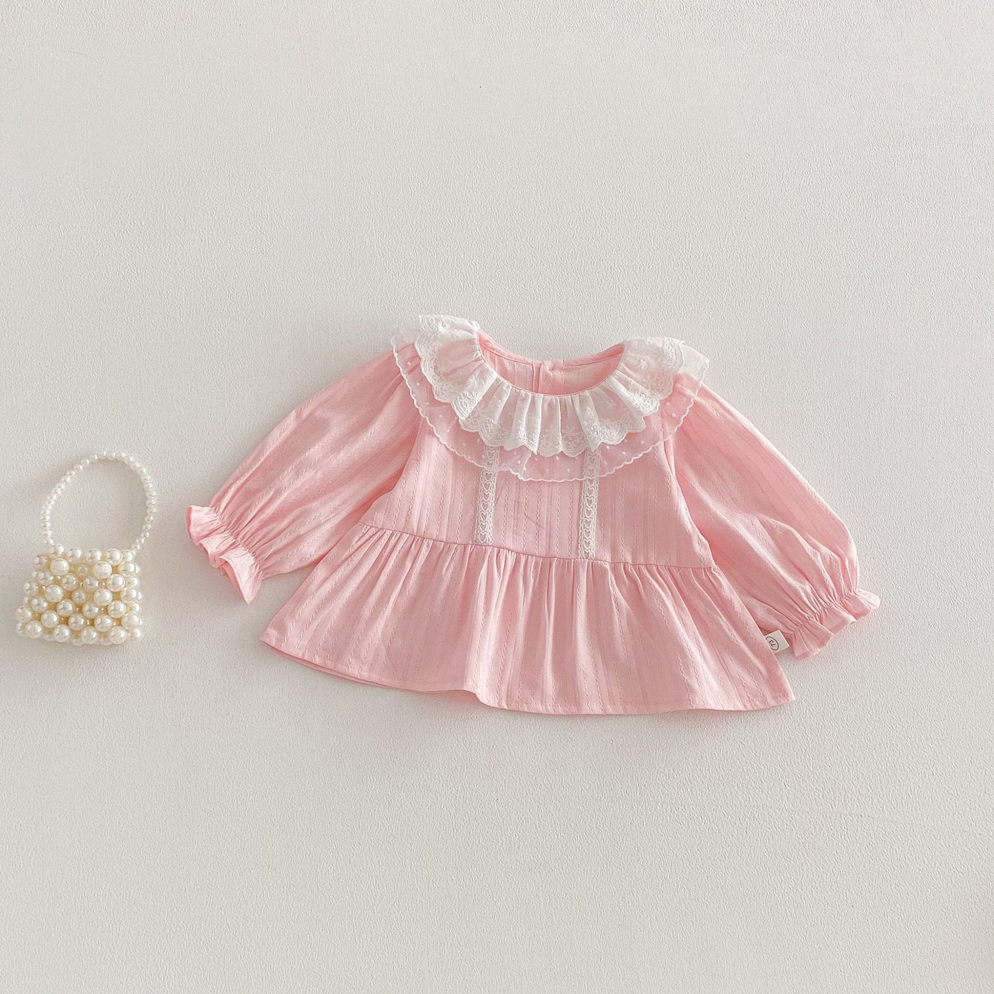 【BABY&KID】かわいいレースフリル襟ブラウスSK103511