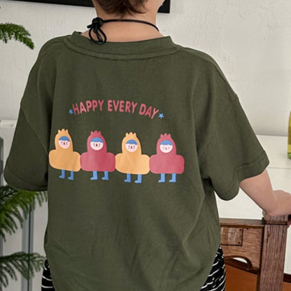 【BABY&KID】夏新作 バックカートゥーンプリントTシャツSK080512