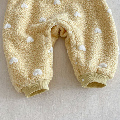 【BABY】冬新作 ハート柄サロペットカバーオール＆バッグSK102108