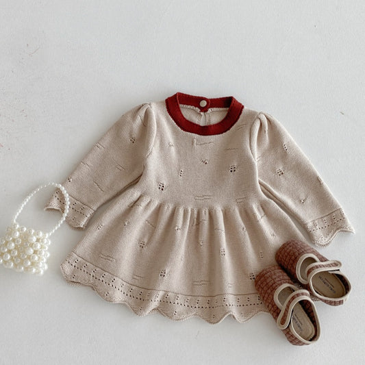 【BABY&KID】フリルニットワンピースSK092706
