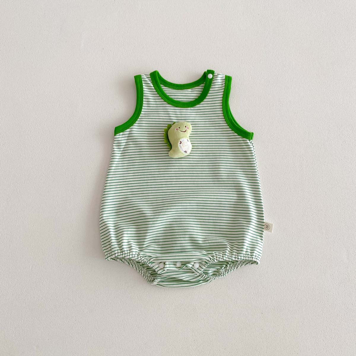 【BABY】夏新作 可愛い恐竜、ライオンボーダーロンパースSK062909