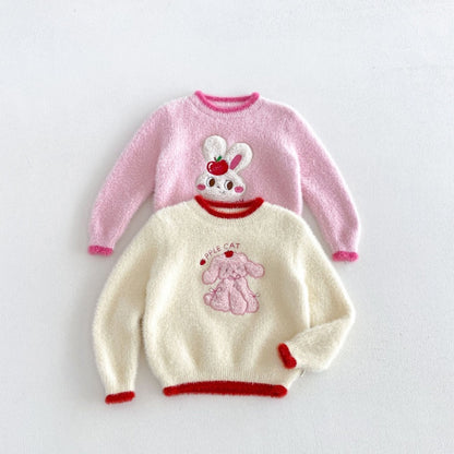 【BABY&KID】冬新作カートゥーン刺繍ニットSK108512