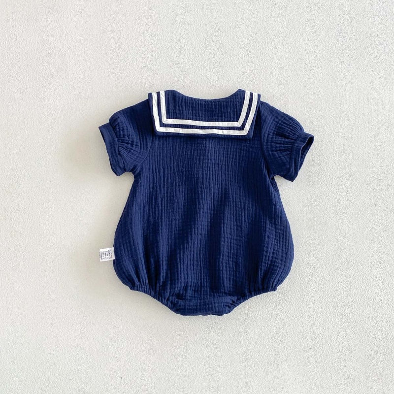 【BABY】夏新作コットンガーゼしぼ感ロンパースSK105809