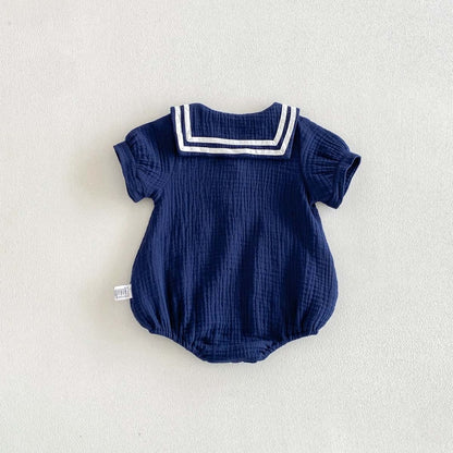 【BABY】夏新作コットンガーゼしぼ感ロンパースSK105809