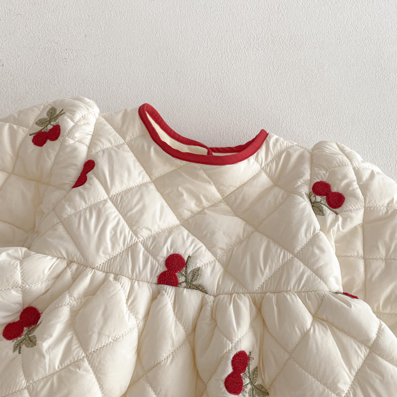 【BABY&KID】冬新作さくらんぼ中綿ワンピースSK103029