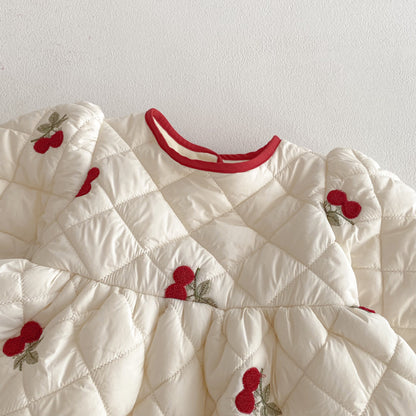 【BABY&KID】冬新作さくらんぼ中綿ワンピースSK103029