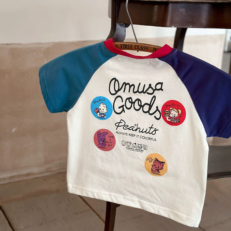 【BABY&KID】夏新作 キュートなキャラクターTシャツSK082616