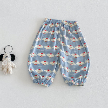 【BABY&KID】夏新作 カートゥーン薄手パンツSK105208
