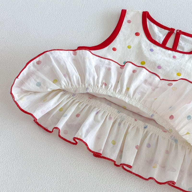 【BABY&KID】夏新作フリルドットセットアップSK105915