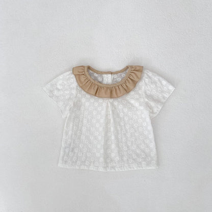 【3点セット】夏新作 フラワー刺繡Ｔシャツ＆ブルマ＆帽子SK061711