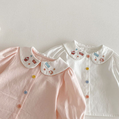 【BABY&KID】ねこ刺繍シャツSK103516