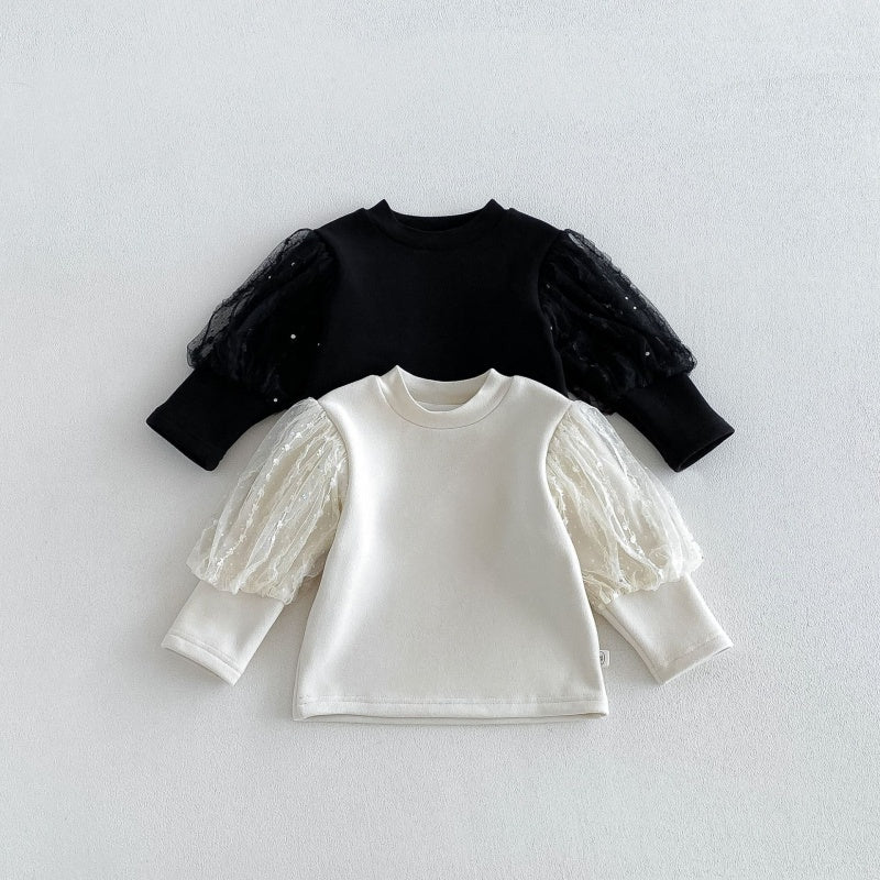 【BABY&KID】蝶結び刺繍ワンピース、パフスリーブトップスSK108113
