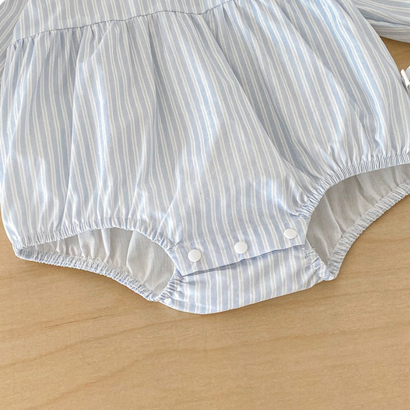 【BABY】ストライプロンパース＆レースキャミ2点セットSK103912