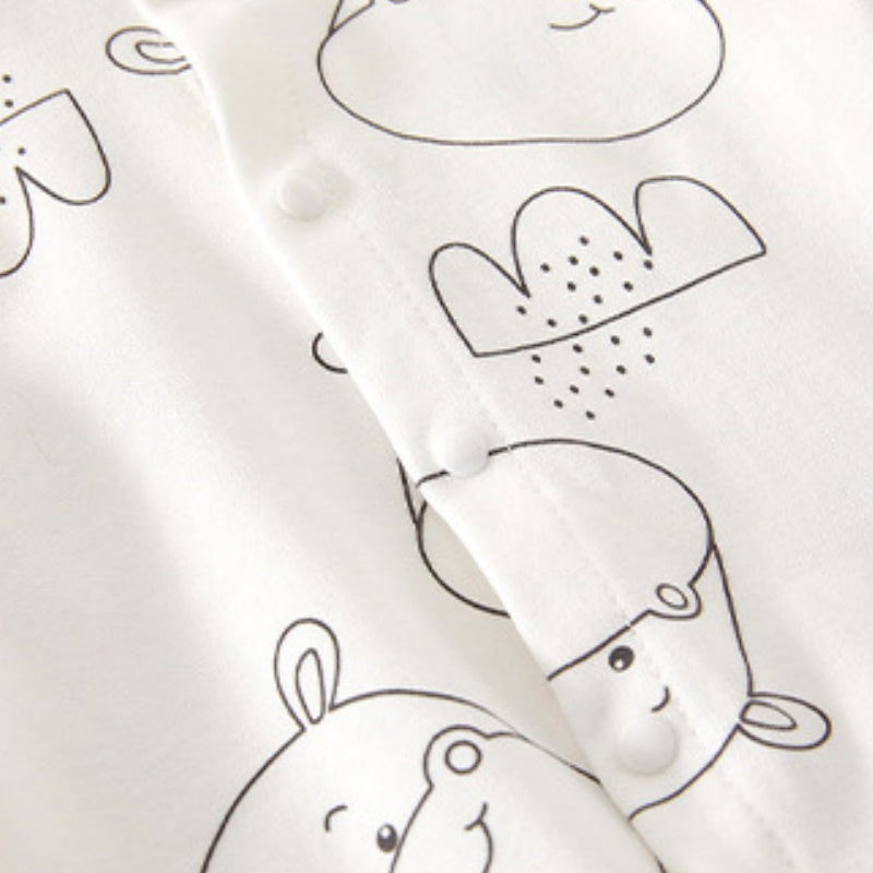 【BABY】北欧風どうぶつ柄カバーオールSK104413