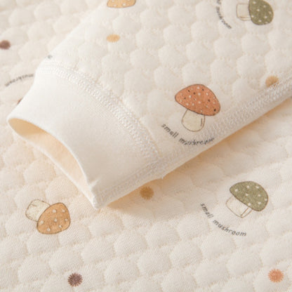 [BABY] New Winter All-Over Print Diagonal-Opening Quilted Coverall SK108220