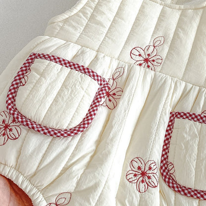 【BABY】冬新作刺繍裏起毛ロンパース、ニットトップスSK108305