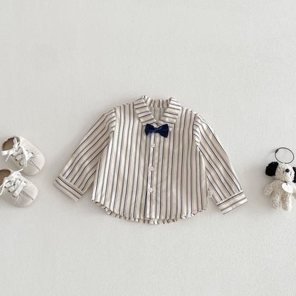 【BABY&KID】韓国風リボンタイシャツ、サロペットパンツSK103521