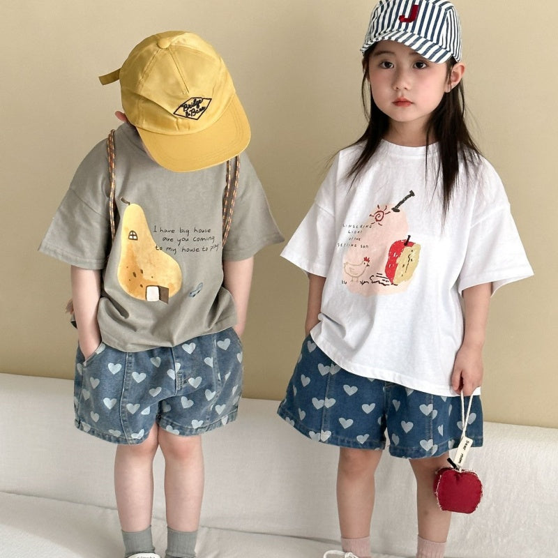 【BABY＆KID】夏新作 フルーツ文字柄TシャツSK063030