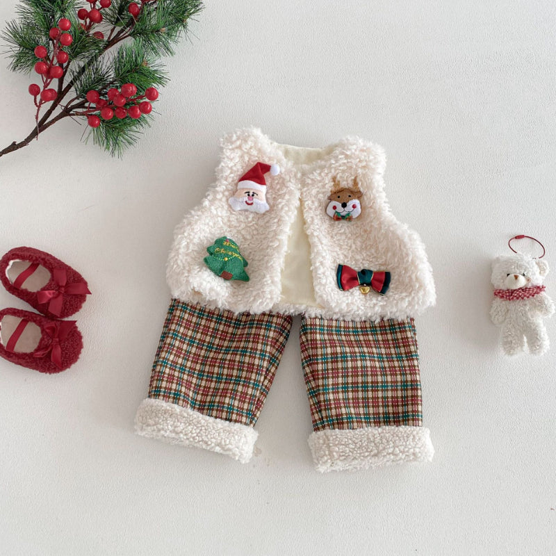 【BABY&KID】冬新作クリスマスキャラふわふわベストSK103035