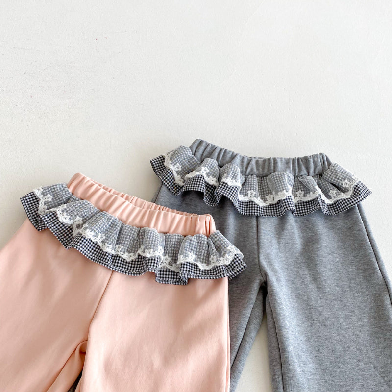 【BABY&KID】長袖ガールシャツ＆フレアパンツSK092438