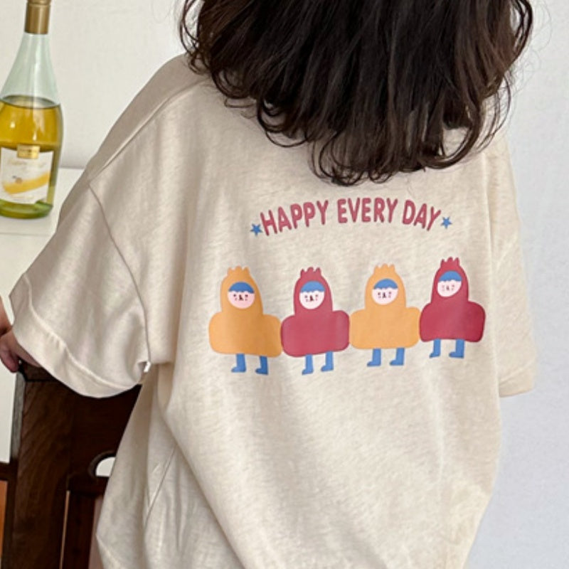 【BABY&KID】夏新作 バックカートゥーンプリントTシャツSK080512
