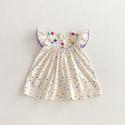 【BABY&KID】夏新作 カラードットワンピースSK081614