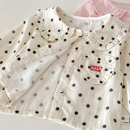 【BABY】ドット、チェックルームウェアセットアップSK100528