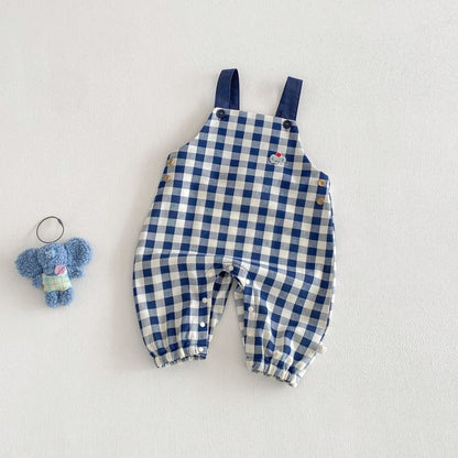 【BABY&KID】チェックサロペット、刺繍襟ロンTSK104111