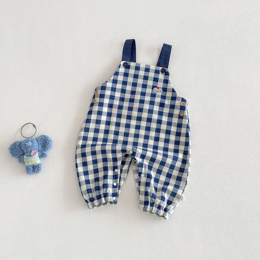 【BABY&KID】チェックサロペット、刺繍襟ロンTSK104111