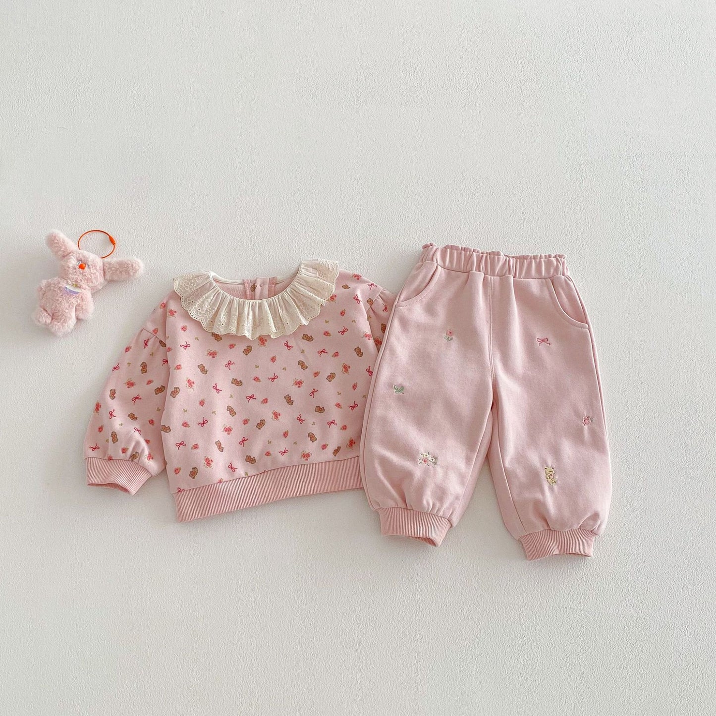 【BABY&KID】韓国風刺繍リラックスパンツSK103518