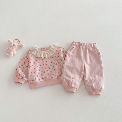 【BABY&KID】韓国風刺繍リラックスパンツSK103518