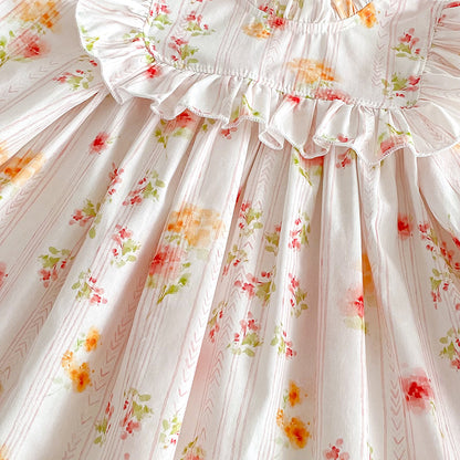 【姉妹服】カラフル花柄ロンパース、ワンピースSK101138
