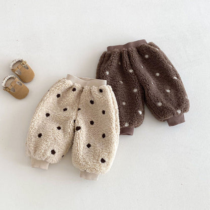 【BABY&KID】冬新作韓国風ドットあったかパンツSK103024