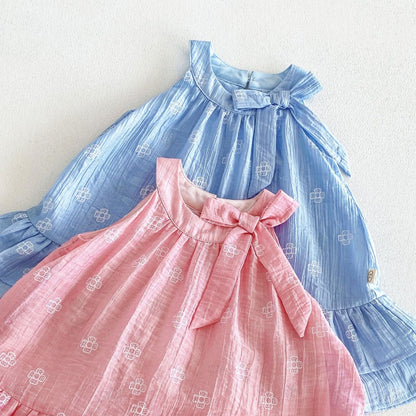 【BABY&KID】夏新作小花柄蝶結び総柄ワンピースSK106109