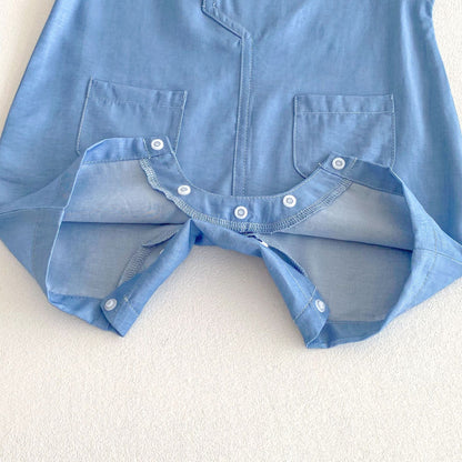 【BABY】夏新作 刺繍カートゥーンロンパースSK070102