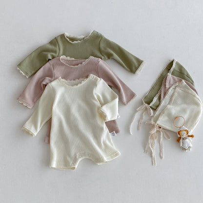 【BABY】ワッフル生地フリルカバーオールSK092821