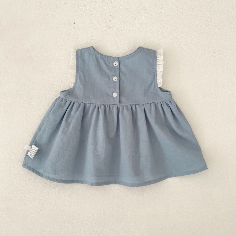 【BABY&KID】夏新作 韓国風花刺繍セットアップ、ワンピースSK104931