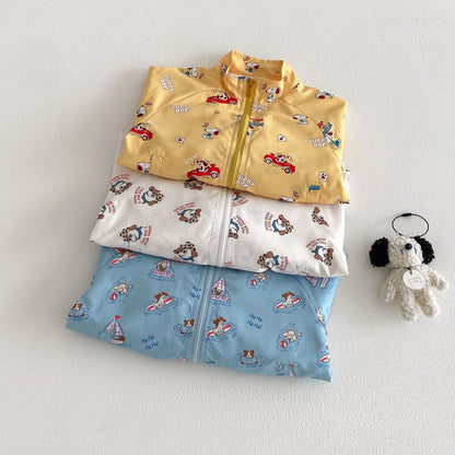 【BABY&KID】総柄わんちゃんジップパーカーSK104315