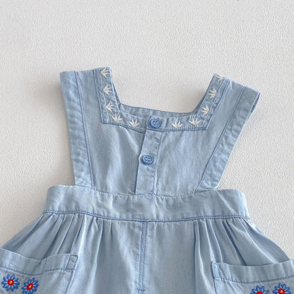 【BABY&KID】夏新作花刺繍ワンピース、サロペット、TシャツSK105903