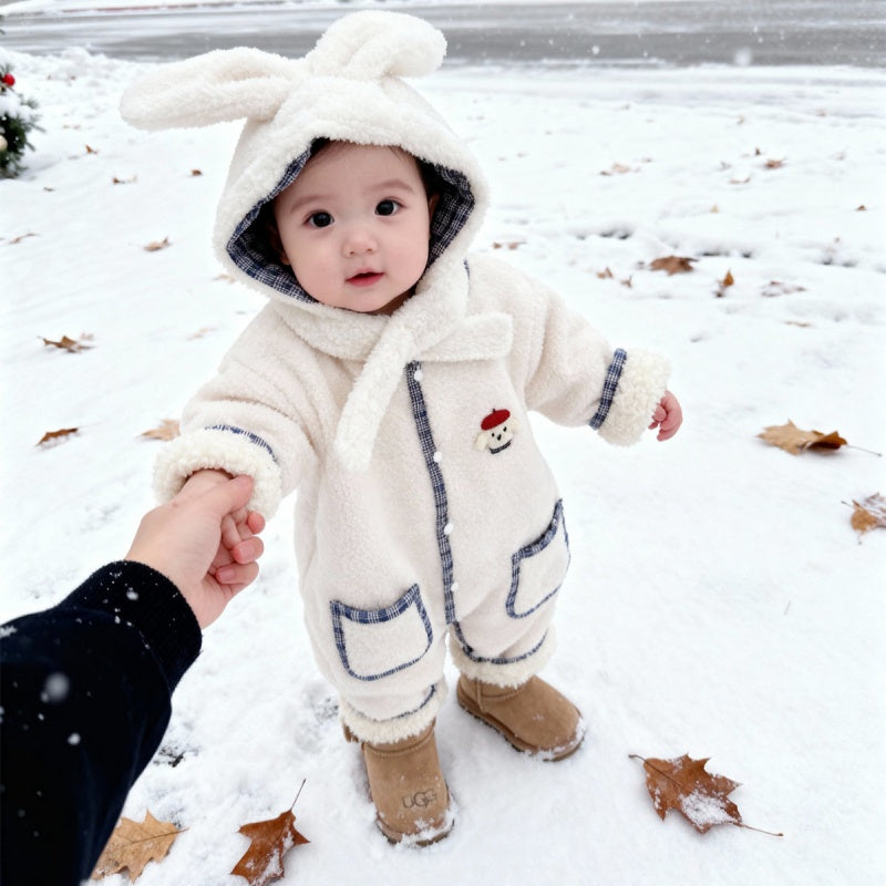 【BABY】冬新作シープボアカバーオール&フードSK103213
