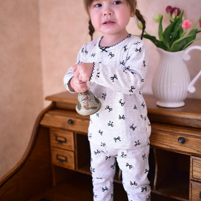 【BABY&KID】北欧風ハート、蝶結びセットアップSK101331